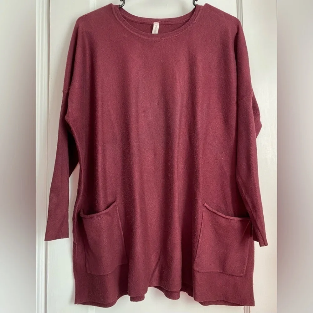 Mia & Tess Knit Pullover Scoop Neckline Sweater, Size: Large